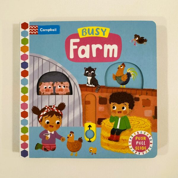 Busy Farm – Push Pull Slide Book