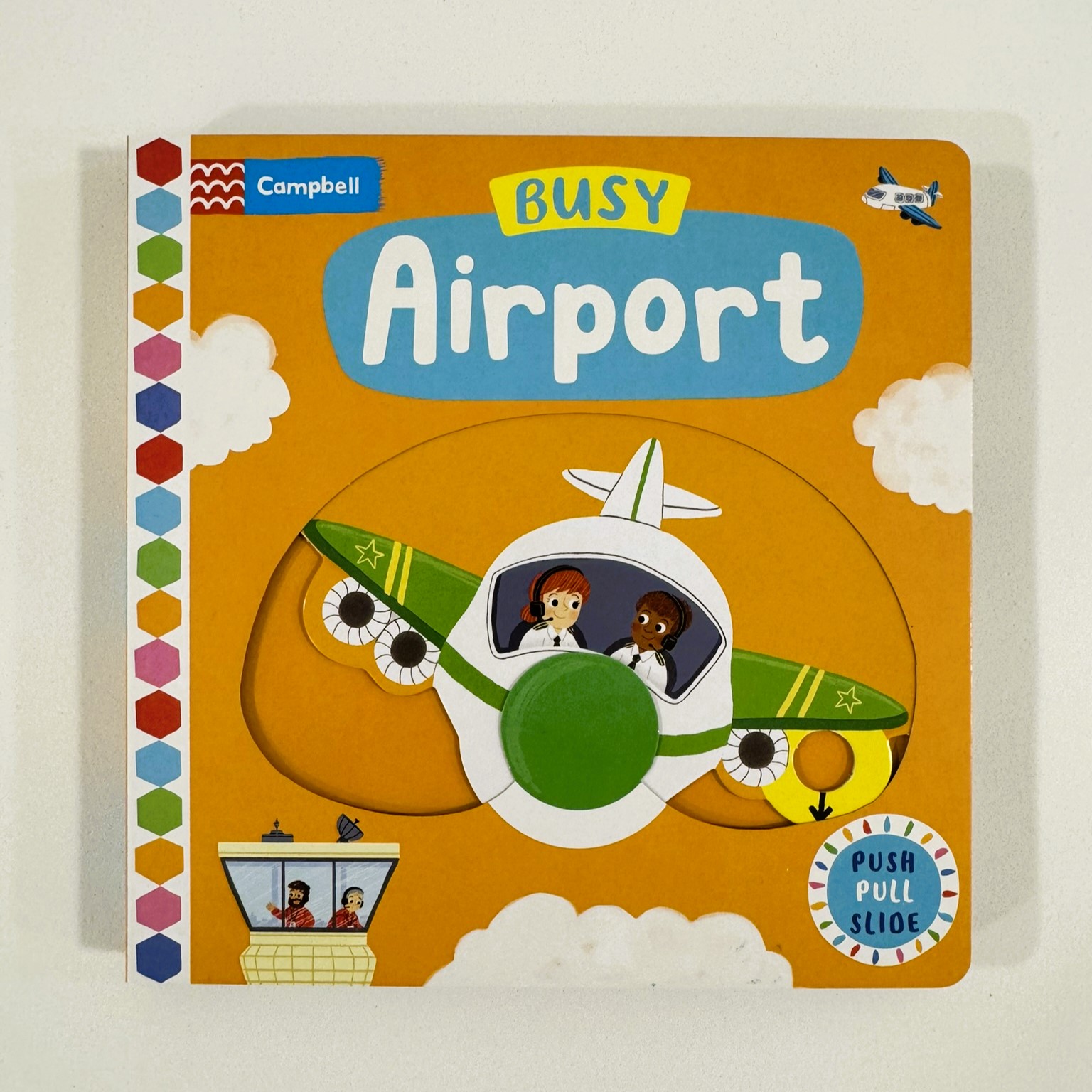 Busy Airport – Push Pull Slide Book